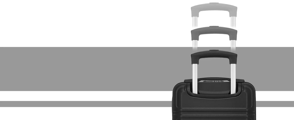 KONO hand luggage case with removable wheels, 40x30x20 cm without castors, ABS + PC for Ryanair, EasyJet & Eurowings