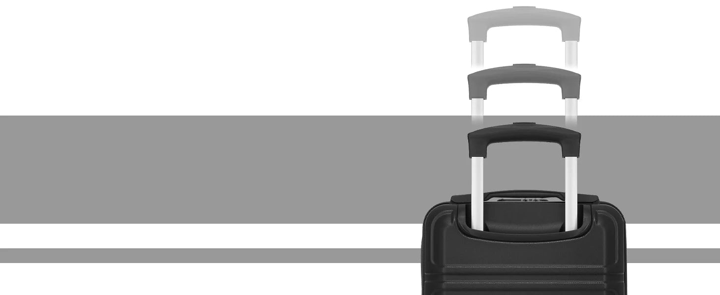 KONO hand luggage case with removable wheels, 40x30x20 cm without castors, ABS + PC for Ryanair, EasyJet & Eurowings