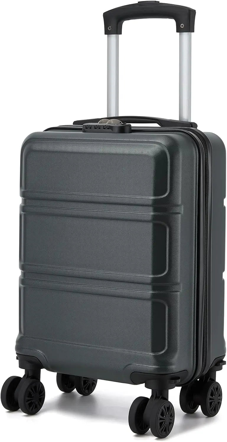 KONO hand luggage case with removable wheels, 40x30x20 cm without castors, ABS + PC for Ryanair, EasyJet & Eurowings