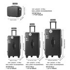Multifunction Spinner Luggage with USB Charging Port and Cup Holder Aluminum Frame Hard Equipment Suitcase Luggage