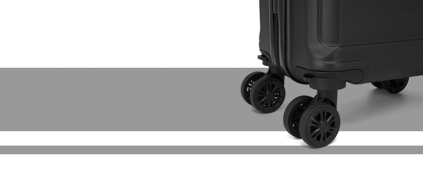 KONO hand luggage case with removable wheels, 40x30x20 cm without castors, ABS + PC for Ryanair, EasyJet & Eurowings