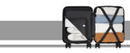 KONO hand luggage case with removable wheels, 40x30x20 cm without castors, ABS + PC for Ryanair, EasyJet & Eurowings