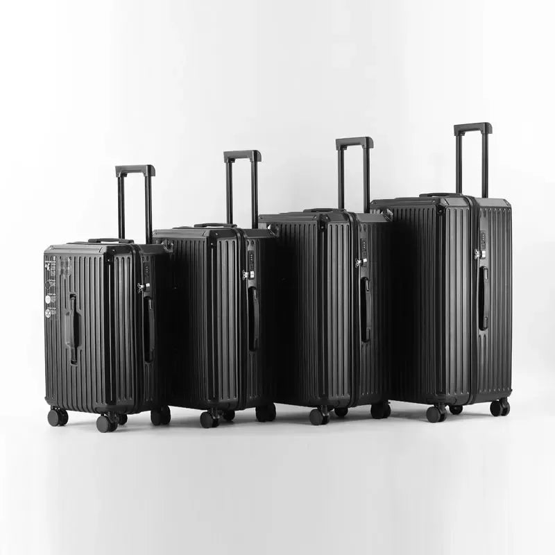 Multifunction Spinner Luggage with USB Charging Port and Cup Holder Aluminum Frame Hard Equipment Suitcase Luggage