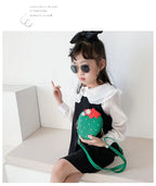 Lovely Children's Strawberry Crossbody Bags Cute Baby Accessories Mini Shoulder Bag Fashion PU Leather Girls Rivet Coin Purse