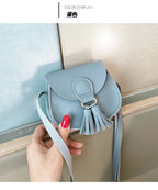 PU Leather Children Small Shoulder Bag Cute Princess Accessories Kids Coin Purse Handbags Cute Girls Baby Tassel Crossbody Bags