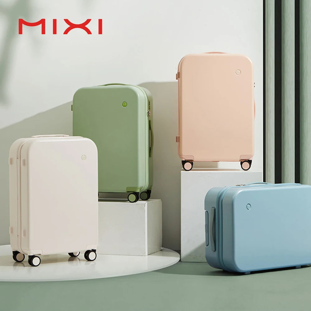 Mixi Puristic Design Travel Luggage Rolling Wheel Hardside Women Suitcase Men Trolley Case 16 20 Carry On/Big 22 24 26 28 Inch
