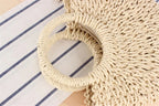 Yogodlns Handmade Half-Round Rattan Woven Straw Bag Summer Women Messenger Crossbody Bags Girls Small Beach Handbag New