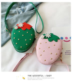 Lovely Children's Strawberry Crossbody Bags Cute Baby Accessories Mini Shoulder Bag Fashion PU Leather Girls Rivet Coin Purse