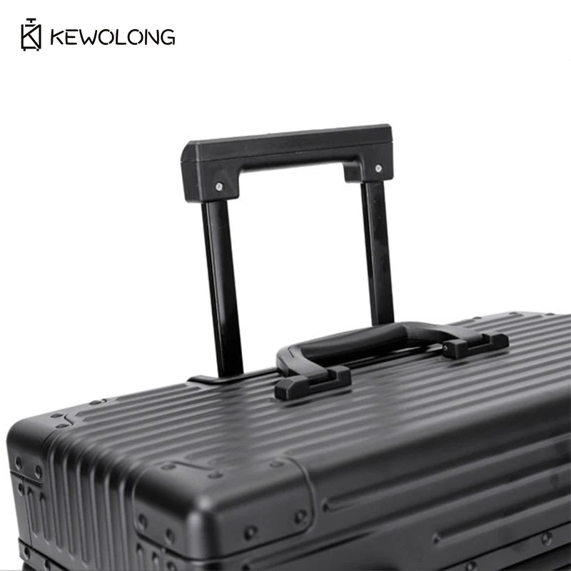 Right Angle Aluminum Suitcase, Top Opening Hard Shell Carry-On Luggage with 360° Spinner Wheels, Camera GearPhotography trolley