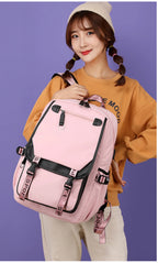 Boba Axolotl Anime School Backpack for Teenage Girls Fashiona Back To School Bookbag Mochila Bookbag with Lunch Bags ,Pencil Bag