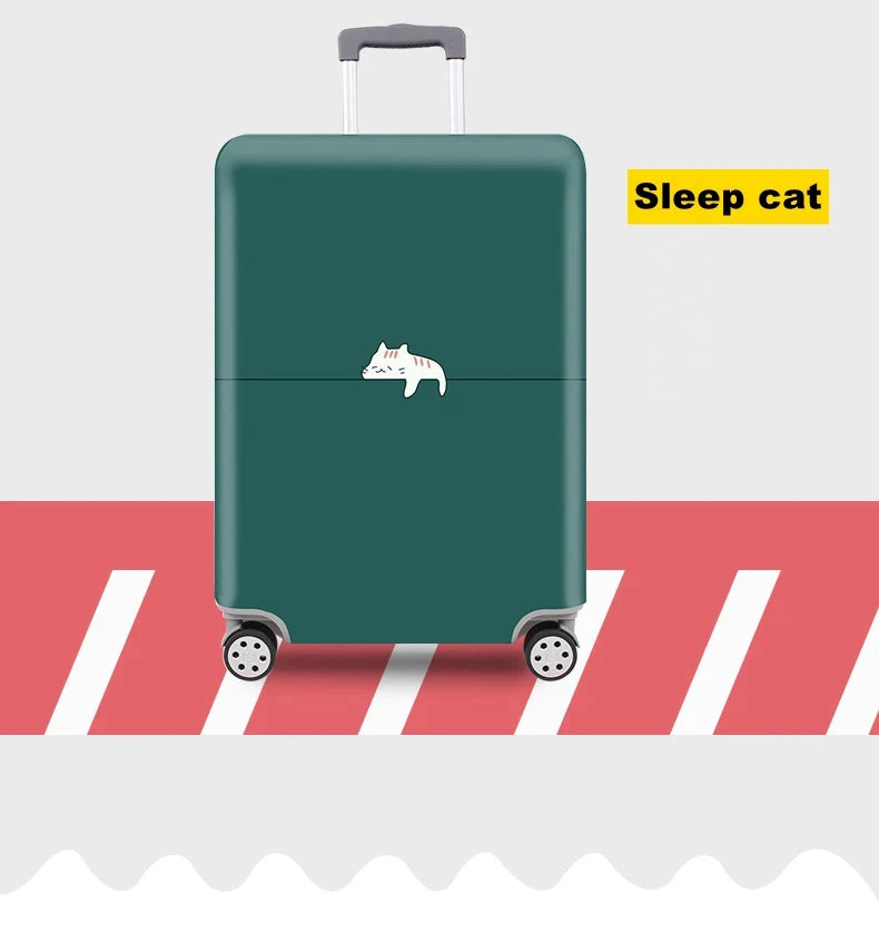 Thick Elastic Cartoon Luggage Protective Cover Zipper Suit For 18-32 inch Bag Suitcase Covers Trolley Cover Travel Accessories