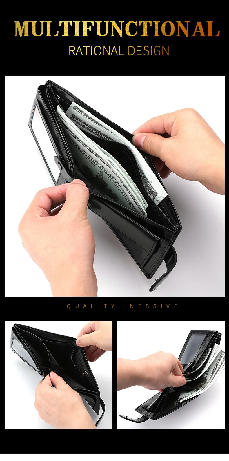 Men's Wallet Large Capacity Multi-Function Wallet