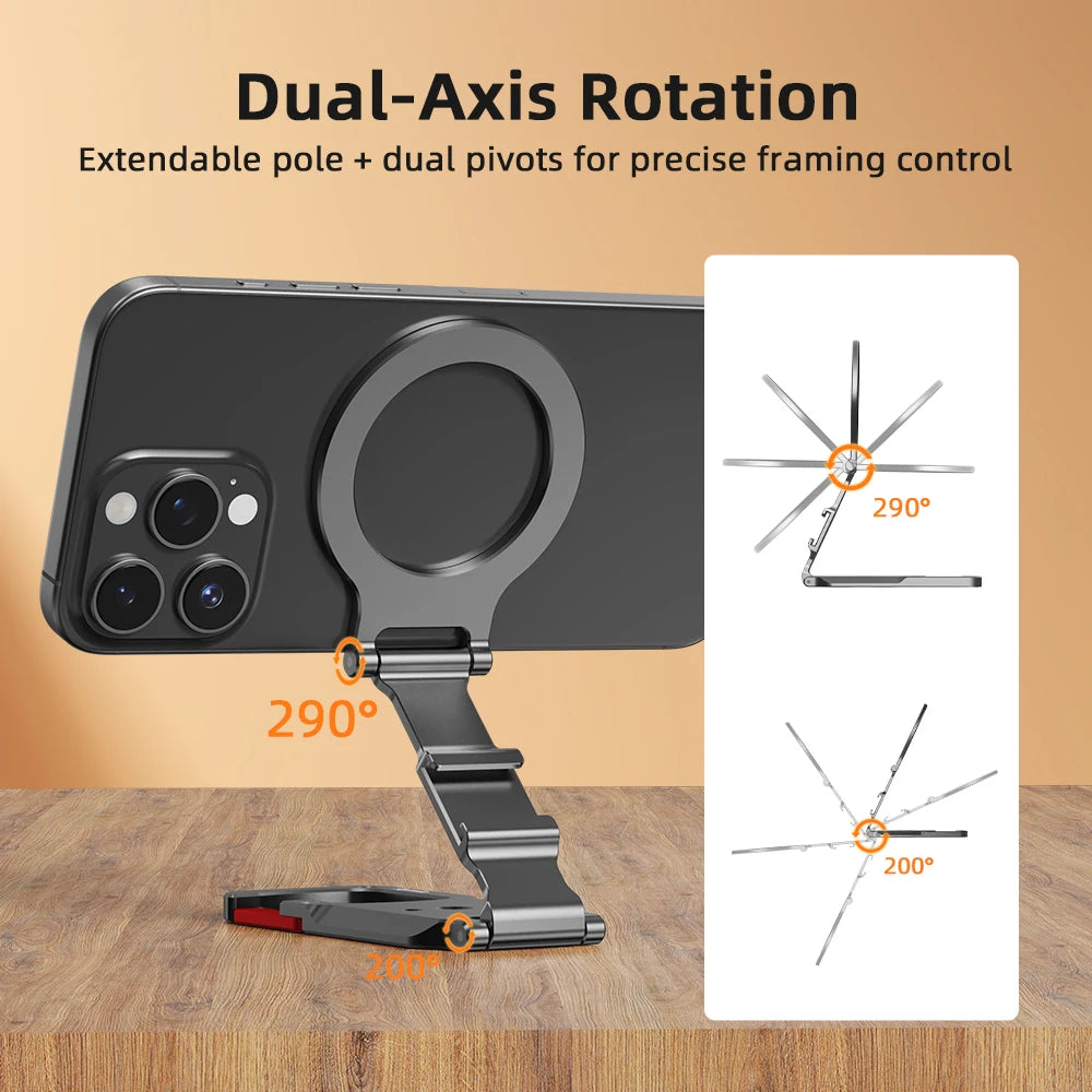 Magnetic Phone Holder Carabiner Mount Bracket for  iPhone 17 16 15 Compatible with Magsafe Desktop Base Vlgo Handle Travel Stand