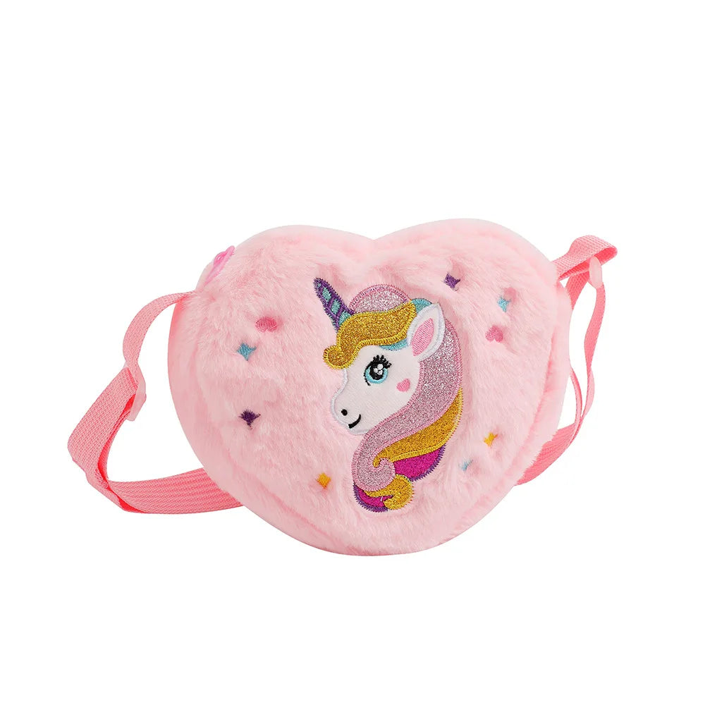 Fashion Sweet Unicorn Handbags For Girls Cute Kid Crossbody Shoulder Bag Children Birthday Party Gift Little Girl Small Purse