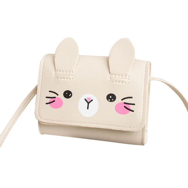 Kids Mini Handbag, Cute PU Shoulder Bag for Girls, Princess Coin Purse Wallet for Baby