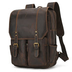 Newsbirds men's leather backpack retro luxury fashion style bagpack travel bag backpack school bag for man leather daypack men