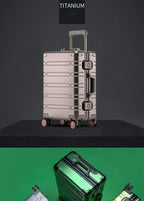 TravelTrolley Luggage 20‘’Carry-On Cabin Suitcase Travel Bags Rolling Luggage Aluminum-magnesium Alloy Travel Suitcase