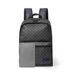 Luxury Floral Print Backpack Men Fashion Design Men's Backpacks Large-capacity Travel Bags PU Leather Backpack Male Schoolbag