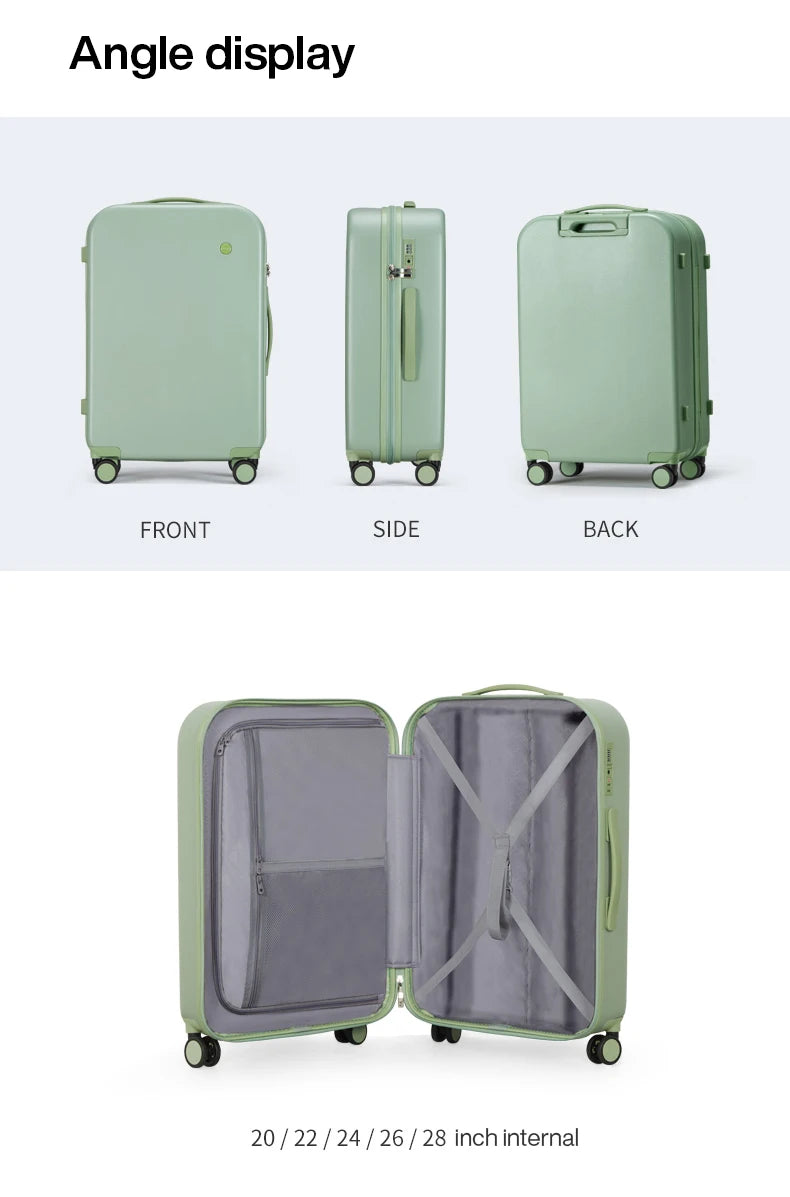 Mixi Puristic Design Travel Luggage Rolling Wheel Hardside Women Suitcase Men Trolley Case 16 20 Carry On/Big 22 24 26 28 Inch