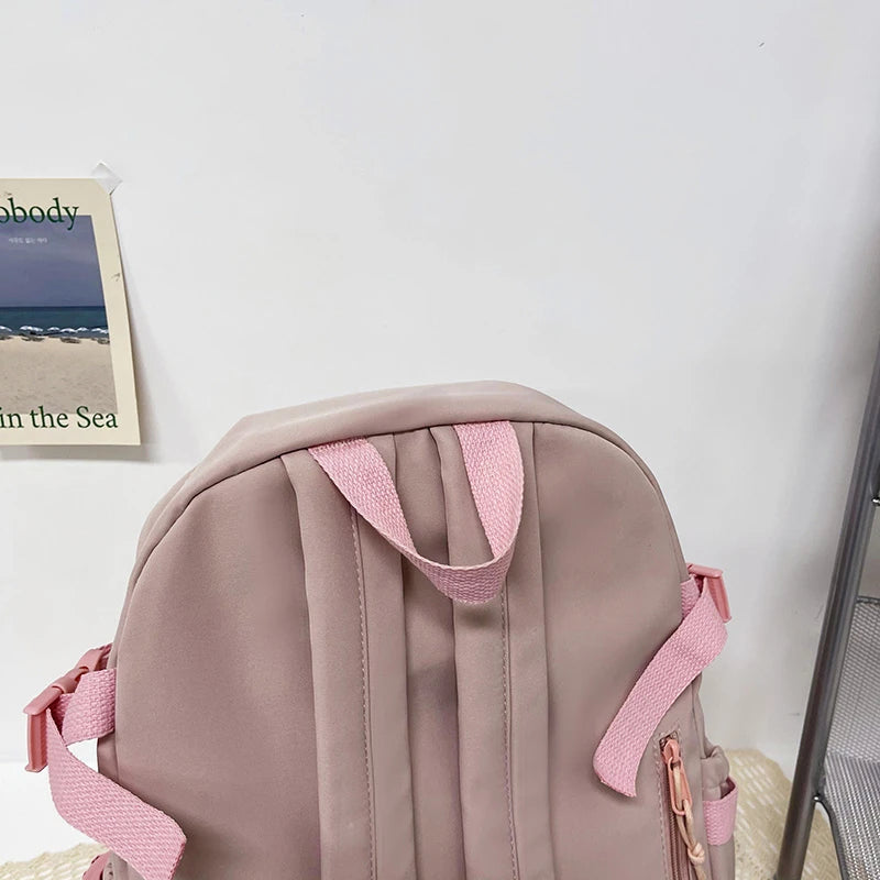 Cute Women Backpacks Waterproof Multi-Pocket Nylon School Backpack for Student Female Girls Kawaii Laptop Book Pack Mochilas