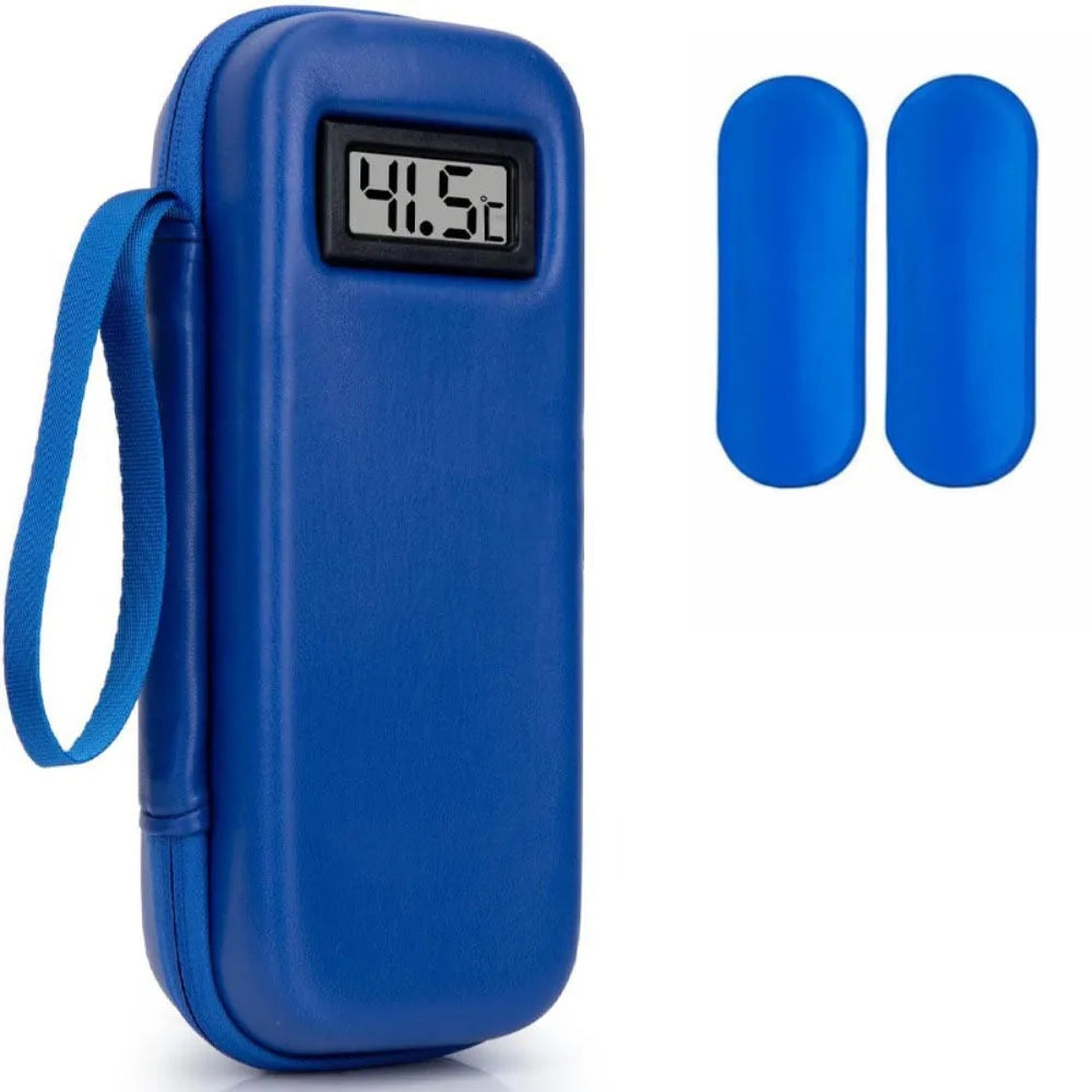 Insulin Cooler Travel Case with Thermometer Display Waterproof Medicine Organizer Bag Insulin Cooling Bag for Diabetics