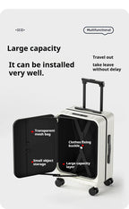 New Front Open Suitcase Hut Trolley Box 20/24/26 Inch High Quality Frame Large Capacity Suitcase Men's Ladies' Travel Case