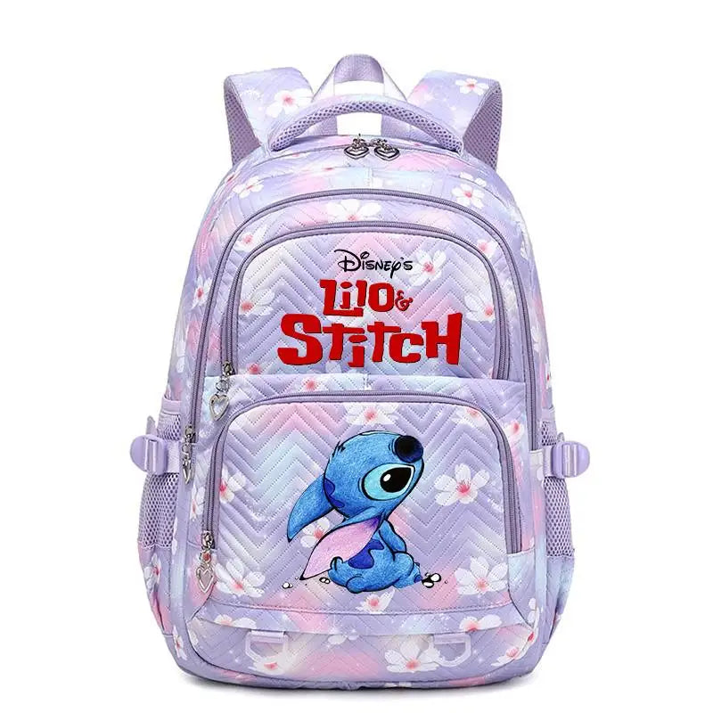Stitch Large Capacity Backpack Daypack Lightweight Schoolbag Casual Travel Knapsack for Women Girls Pen Lunch Bags