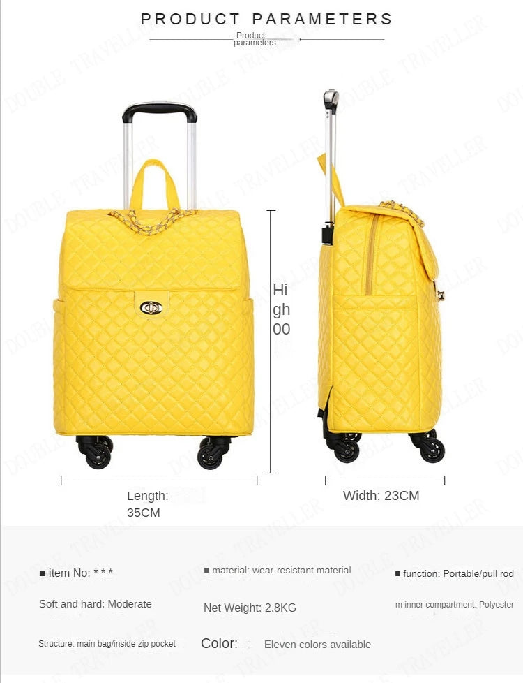 20 inch Rolling Suitcase Trolley Luggage Bag Travel Bags Suitcase With Universal mute Wheels Light fashion Carry on Luggage
