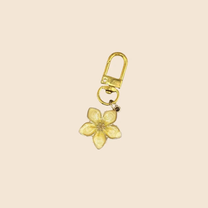 White Pear Blossom Keychain Cute Accessories Keychain Couple Matching  Keyrings Pendant Wholesale Items For Boutique