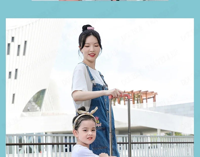 Travel kids luggage cartoon Riding trolley case children's riding suitcase can sit and ride rolling luggage gift travel bags