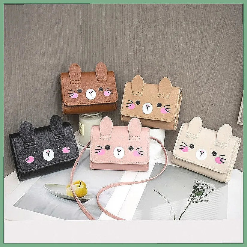 Kids Mini Handbag, Cute PU Shoulder Bag for Girls, Princess Coin Purse Wallet for Baby