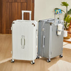 Luggage 20 inch |Cup Holder/Waterproof multifunctional Suitcase Hand Carry Large Capacity Universal Wheel Simple Suitcase
