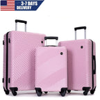 3-Piece Hardshell Lightweight Luggage Set with Spinner Wheels (20/24/28)