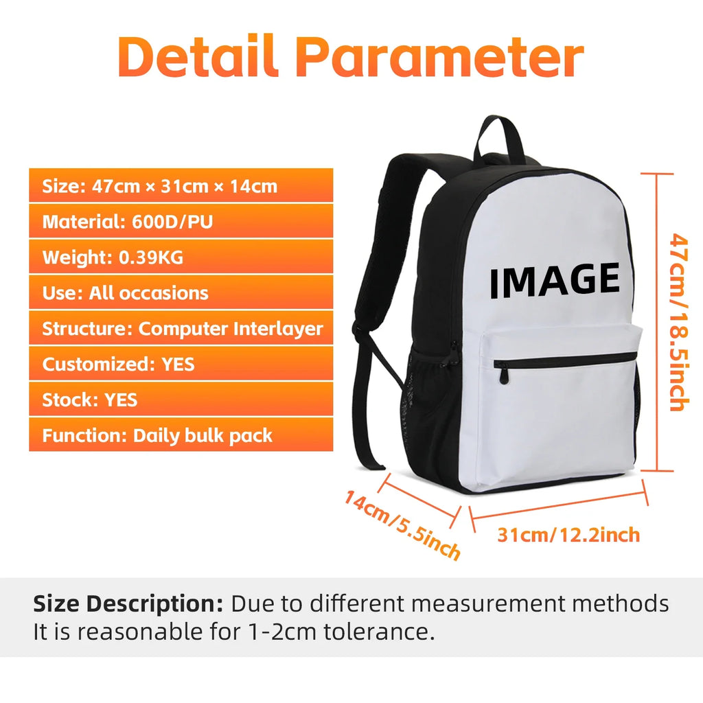 Cartoon G-Gengars Backpack Schoolbag Boys Girls Camping Backpack Lightening Zipper Anime Rucksack for Boys Girls Best Gift
