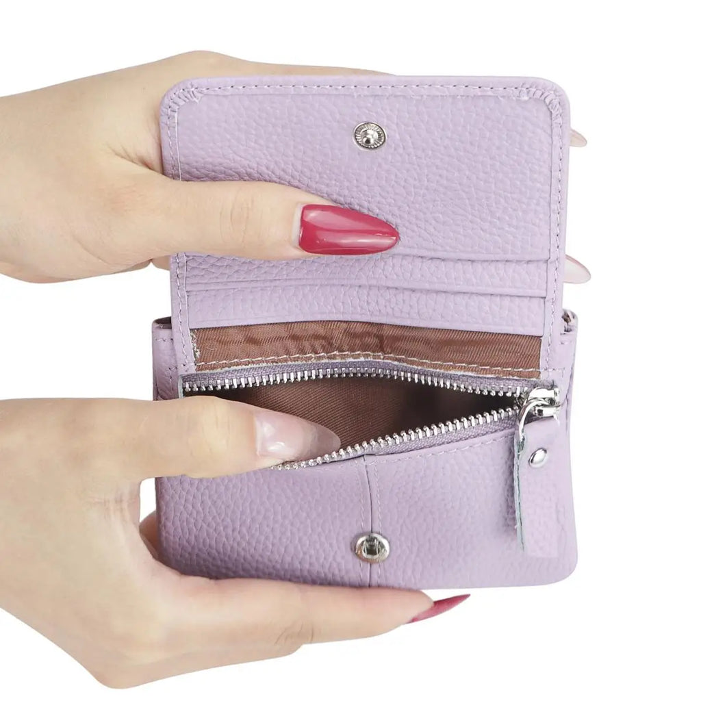 Royal Bagger Genuine Leather Women's Coin Purse Woman card holder wallet RFID Blocking Small Wallet Casual Zipper Change Pouch