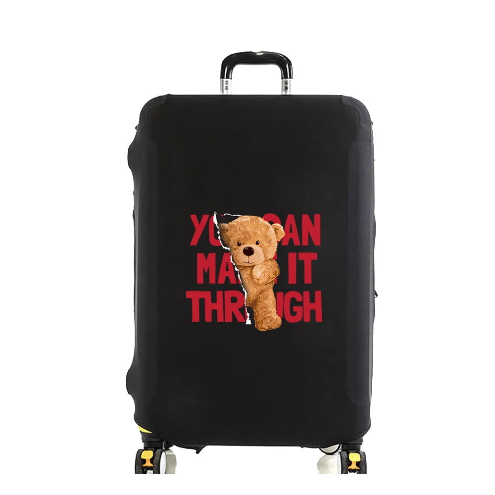 Luggage Cover Suitcase Protector Crack Bear Travel Thicken Elasticity Dust Cover Anti-scratch Protective Case 18-32 Inch Trolley