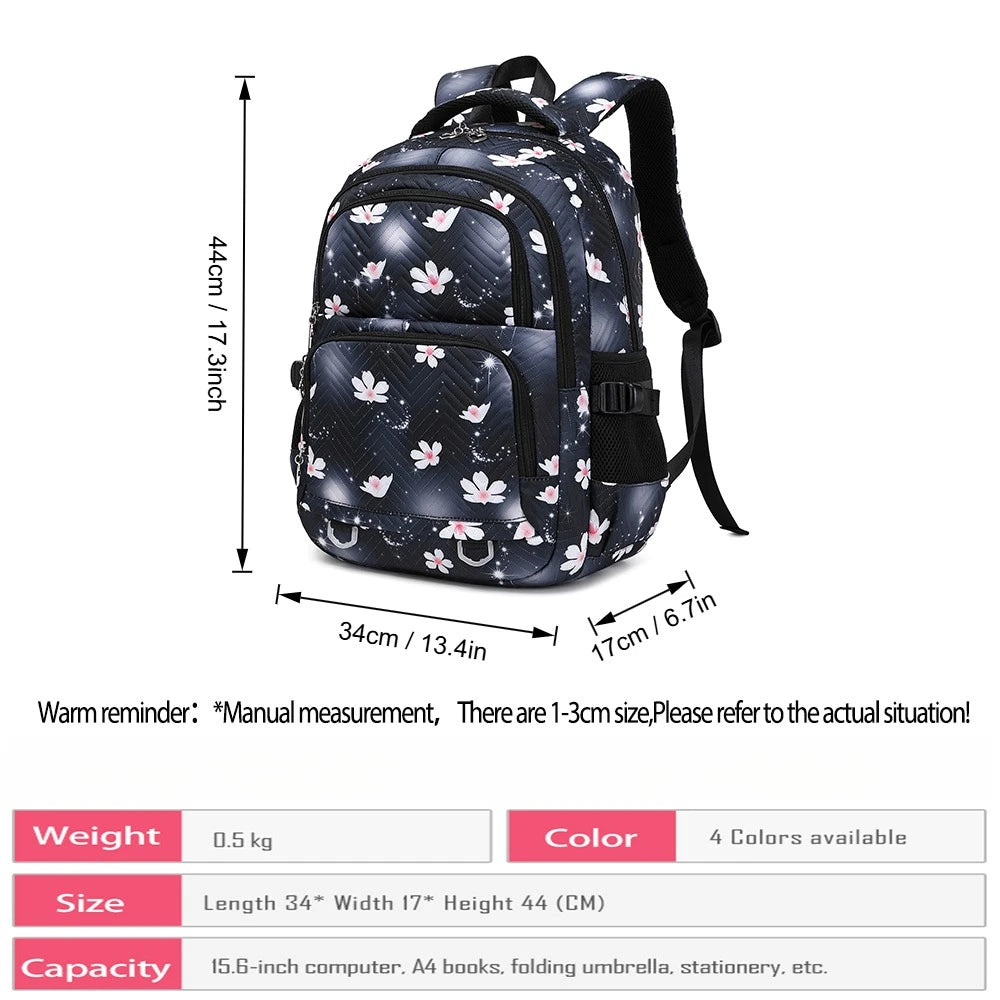 Stitch Large Capacity Backpack Daypack Lightweight Schoolbag Casual Travel Knapsack for Women Girls Pen Lunch Bags