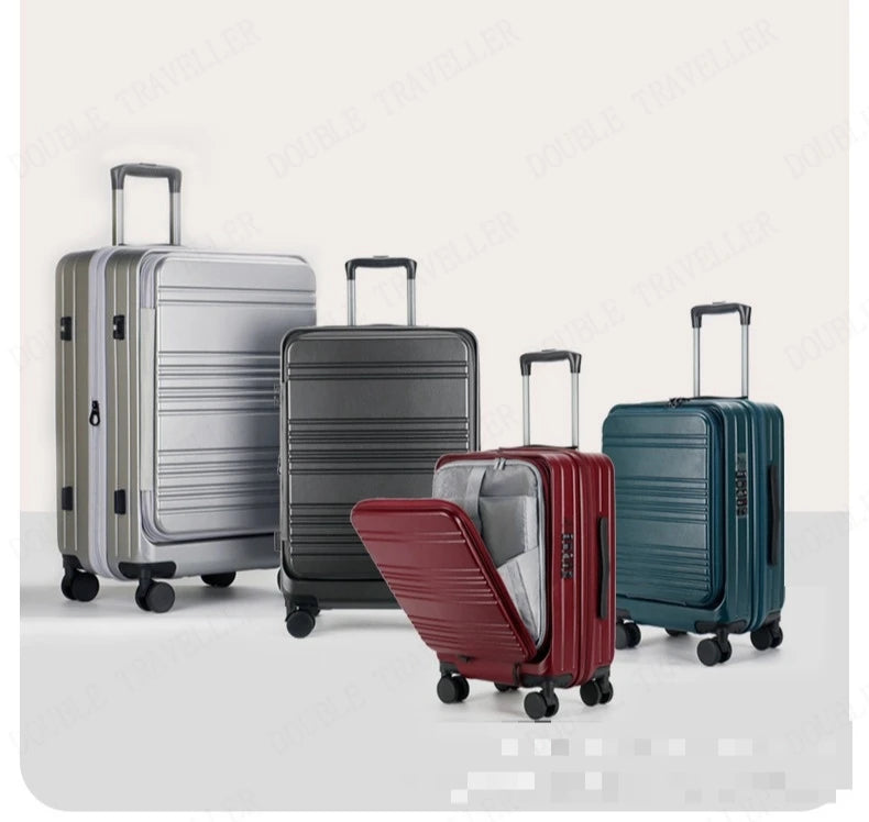 Large Capacity Travel Suitcase Rolling Luggage Suitcase Zipper Trolley Case Combination Lock Travel Suitcases with Wheels