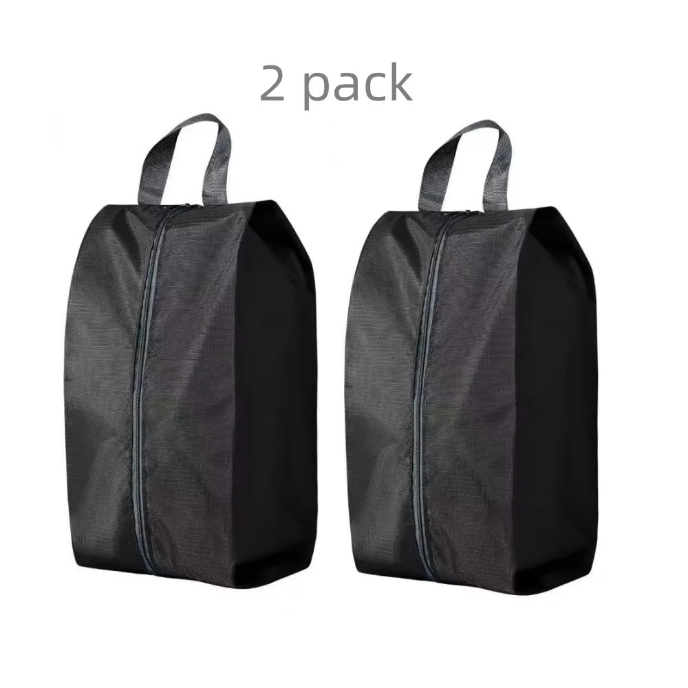 2 or 4 Pack: Portable Nylon Waterproof Shoe Storage Bags with Zipper Closure
