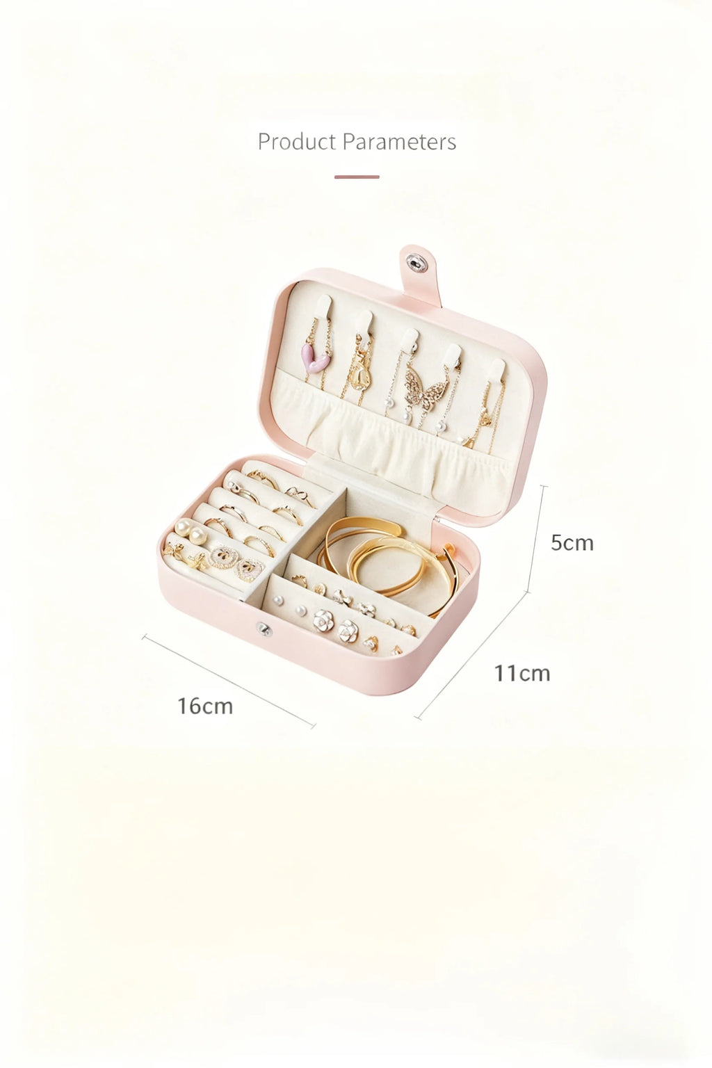 Travel Jewelry Case,Small Jewelry Box,Portable Travel Jewellery Box Trays Organizer Display Storage Case for Rings and Earrings