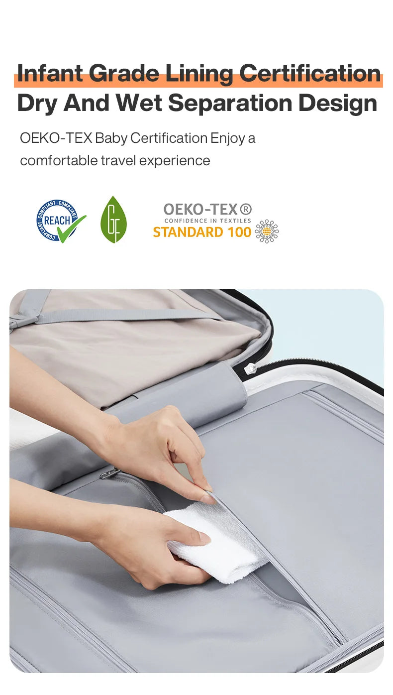 Mixi Expandable Carry On Luggage Lightweight Large Capacity Wide Handle PC Travel Suitcases Spinner Wheels TSA Lock 20 24 Inch