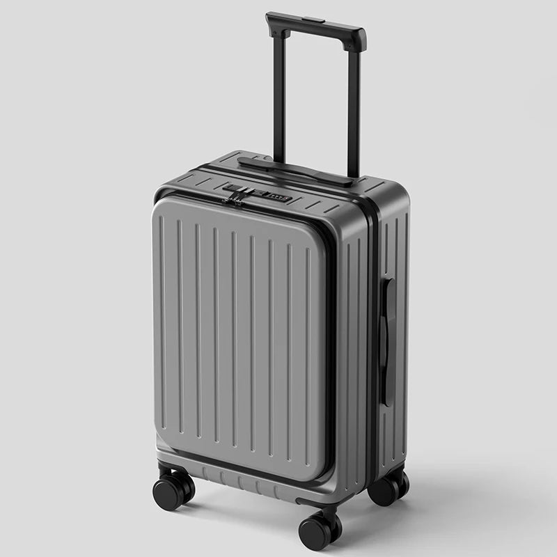 New Front Open Suitcase Hut Trolley Box 20/24/26 Inch High Quality Frame Large Capacity Suitcase Men's Ladies' Travel Case