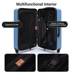 Luggage Sets 3 Piece, Suitcases with Double Spinner Wheel,Suitcase Set ABS Hard Case Luggage with Travel Duffle Bag