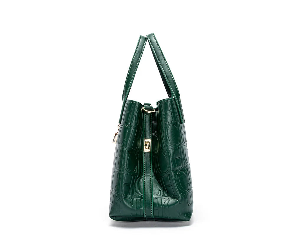 Classic Simple Solid Color Women's New 2024 Large Capacity Handbag Letter Element Women's Handbag