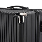 Roshanda 3-Piece Luggage Set Suitcase set 20 "24" 28 "ABS hard shell travel luggage set 4 Universal Swivel quiet Wheels