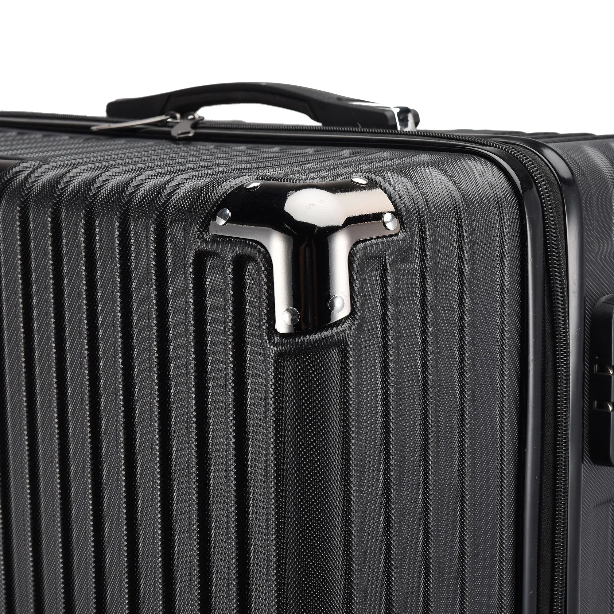 Roshanda 3-Piece Luggage Set Suitcase set 20 "24" 28 "ABS hard shell travel luggage set 4 Universal Swivel quiet Wheels
