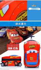 Anime Supercar Child Boy Girl Toys Trolley Suitcase cute cartoon Children's luggage Wheel Suitcase Travel Children's Suitcase