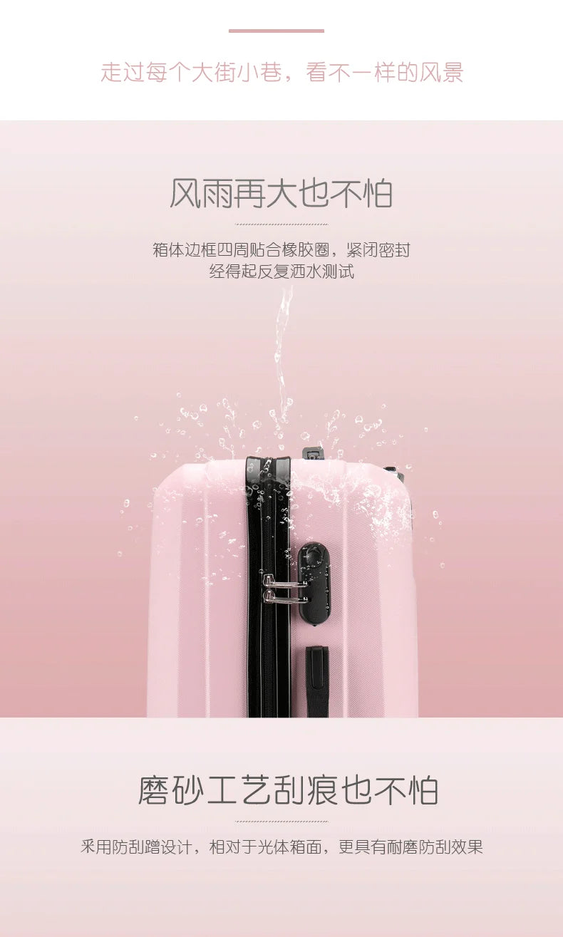 Irregular Z 20/24/28 Inch Carry-on Luggage Suitcase Abs Spinning Wheels with Combination Lock Lightweight Luggage