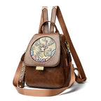 Luxury Women Genuine Leather Backpack Casual Ladies Shoulder Bag Fashion Large Capacity Travel Female Quality Cowhide Knapsack