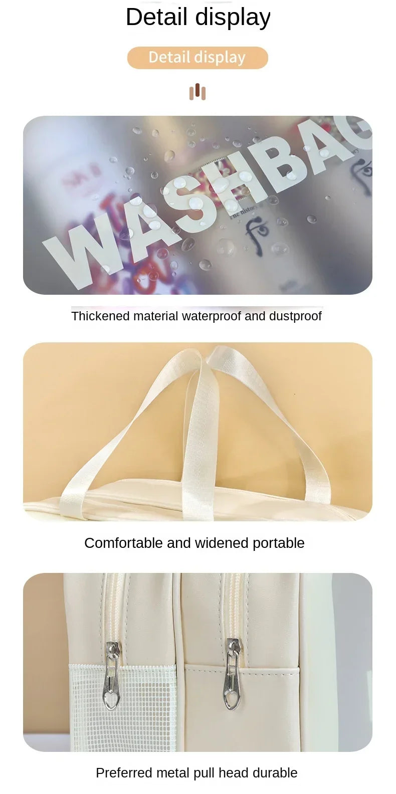 Wet-dry separation makeup bag portable toiletry bag travel essentials large capacity storage bag fitness swimming essentials